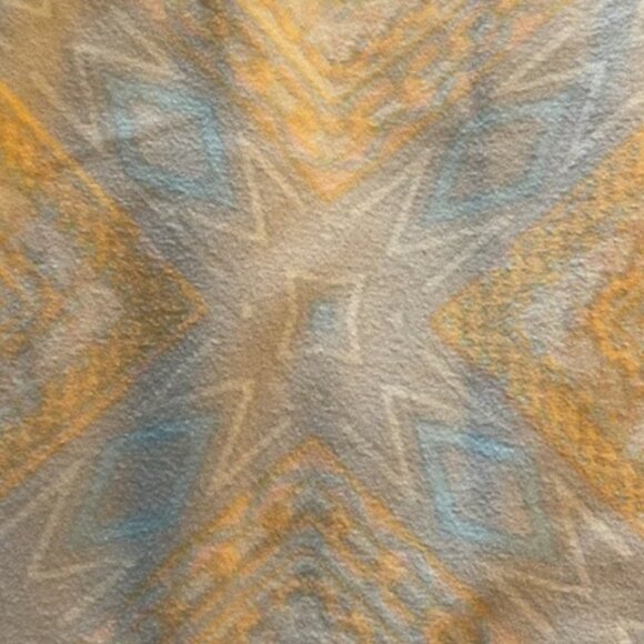 Lularoe Yellow & Light Blue Leggings Size O/S EUC #M-360 - Picture 3 of 6